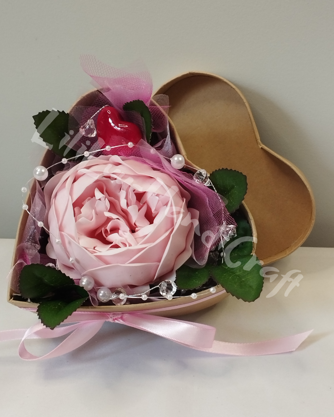 (DD7-3) Mini Flower Box z kwiatami mydlanymi