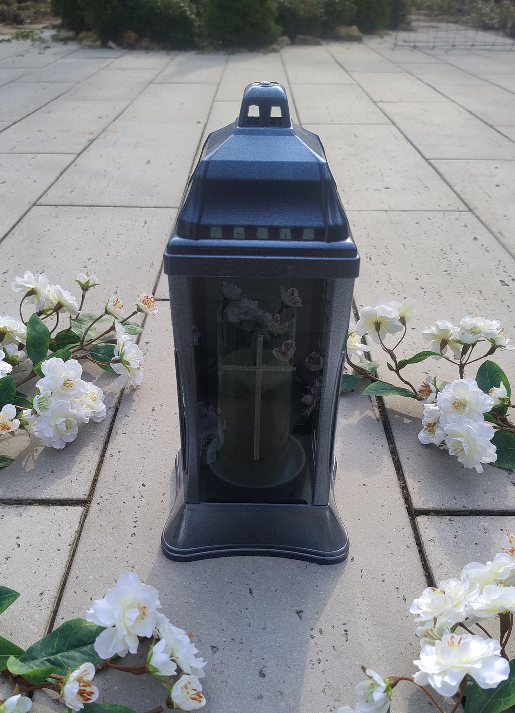 (ZSL-K3 BLC) Szklany znicz-lampion (kapliczka)