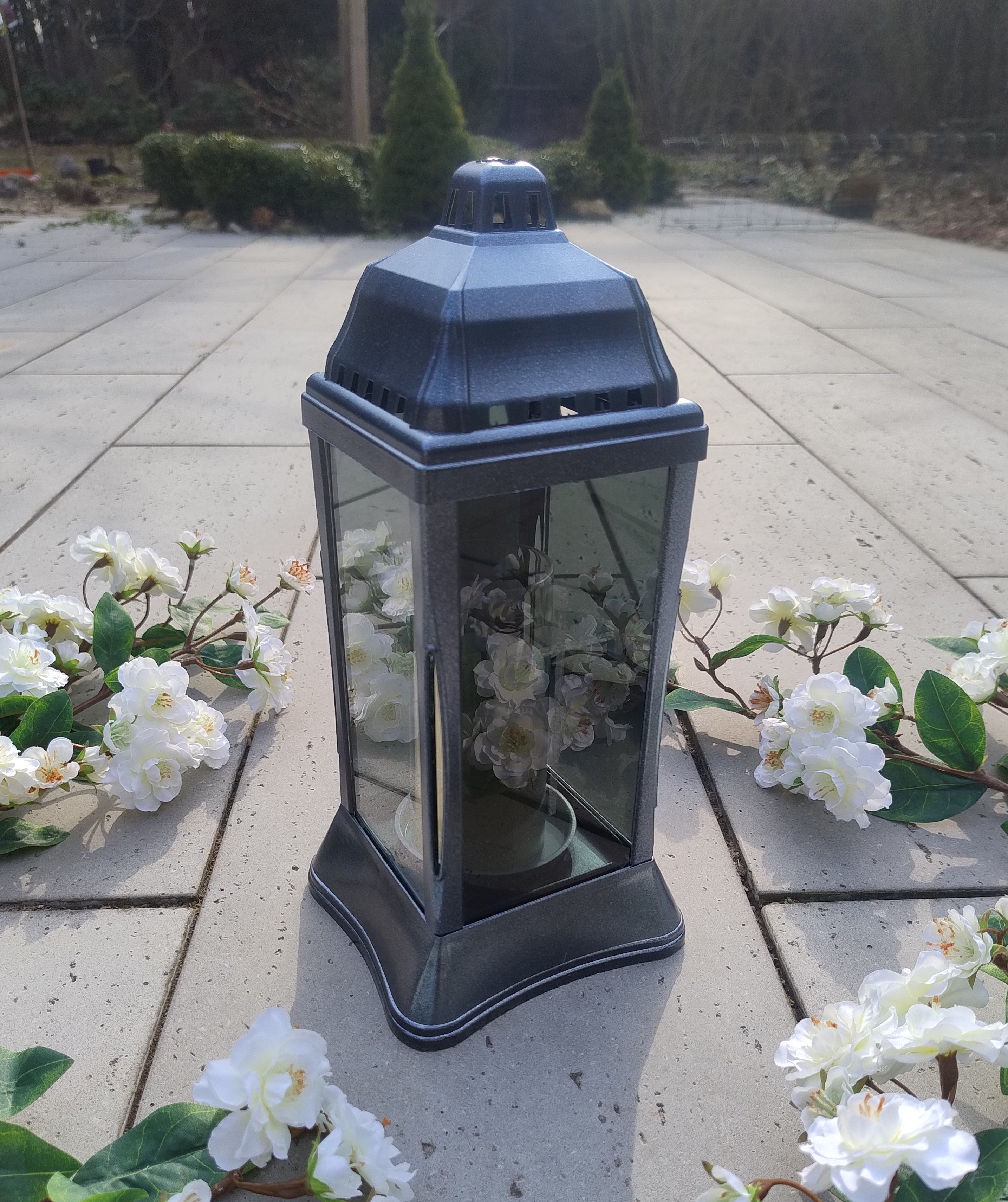 (ZSL-K3 BLC) Szklany znicz-lampion (kapliczka)