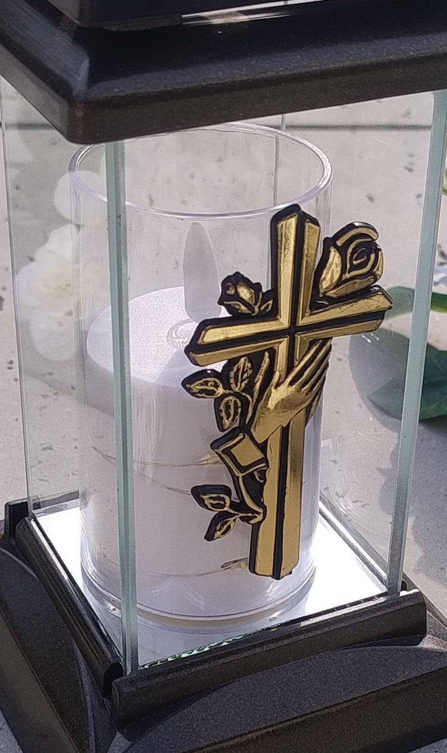 (ZSL-BC963) Latarnia Nagrobna – Złoty Krzyż z Różą