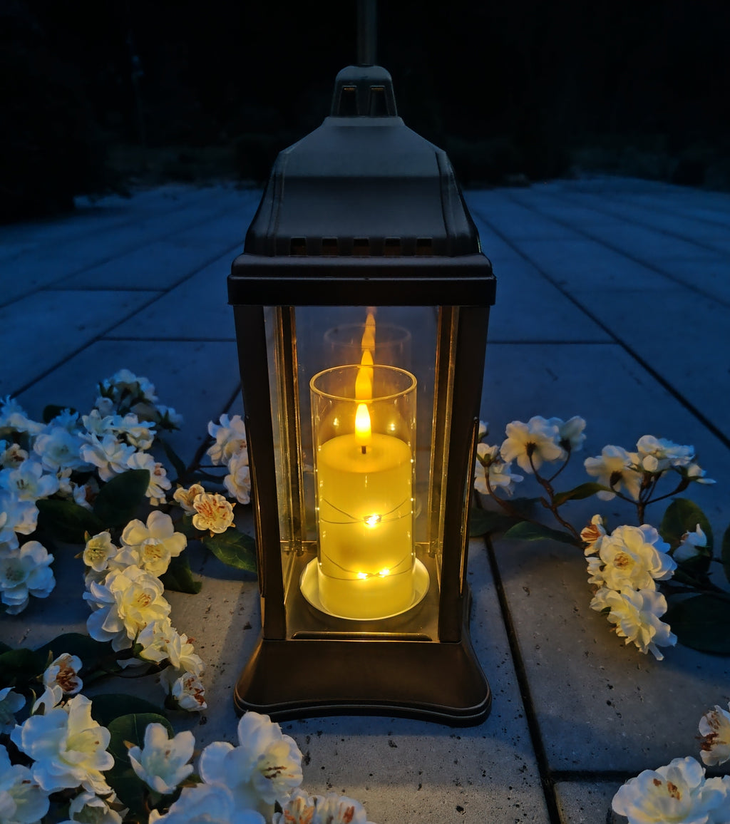 (ZLS-K1 GOL) Szklany znicz-lampion (kapliczka)