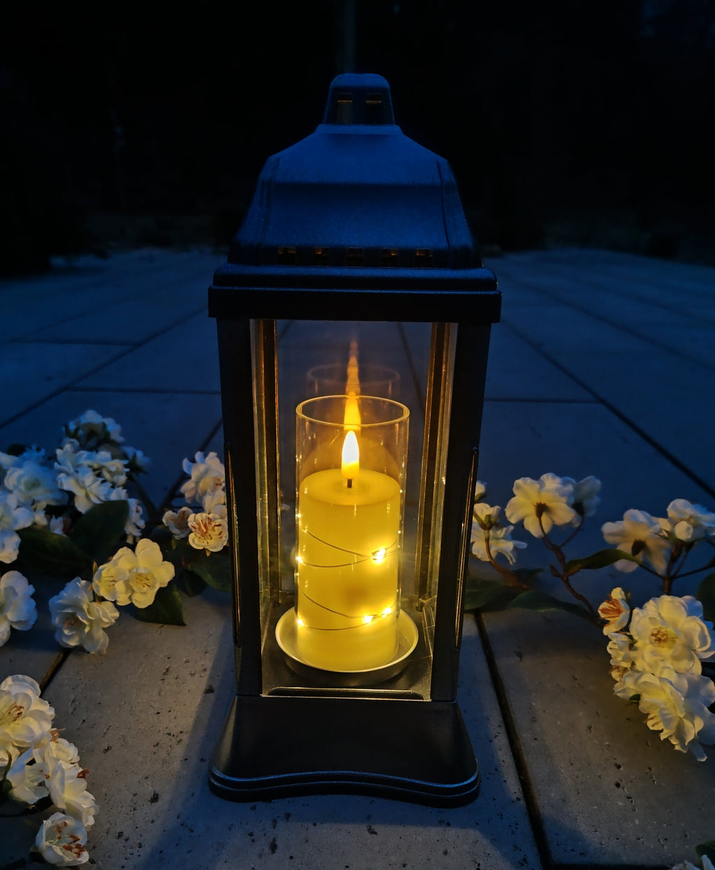 (ZSL-K1 BLC) Szklany znicz-lampion (kapliczka)