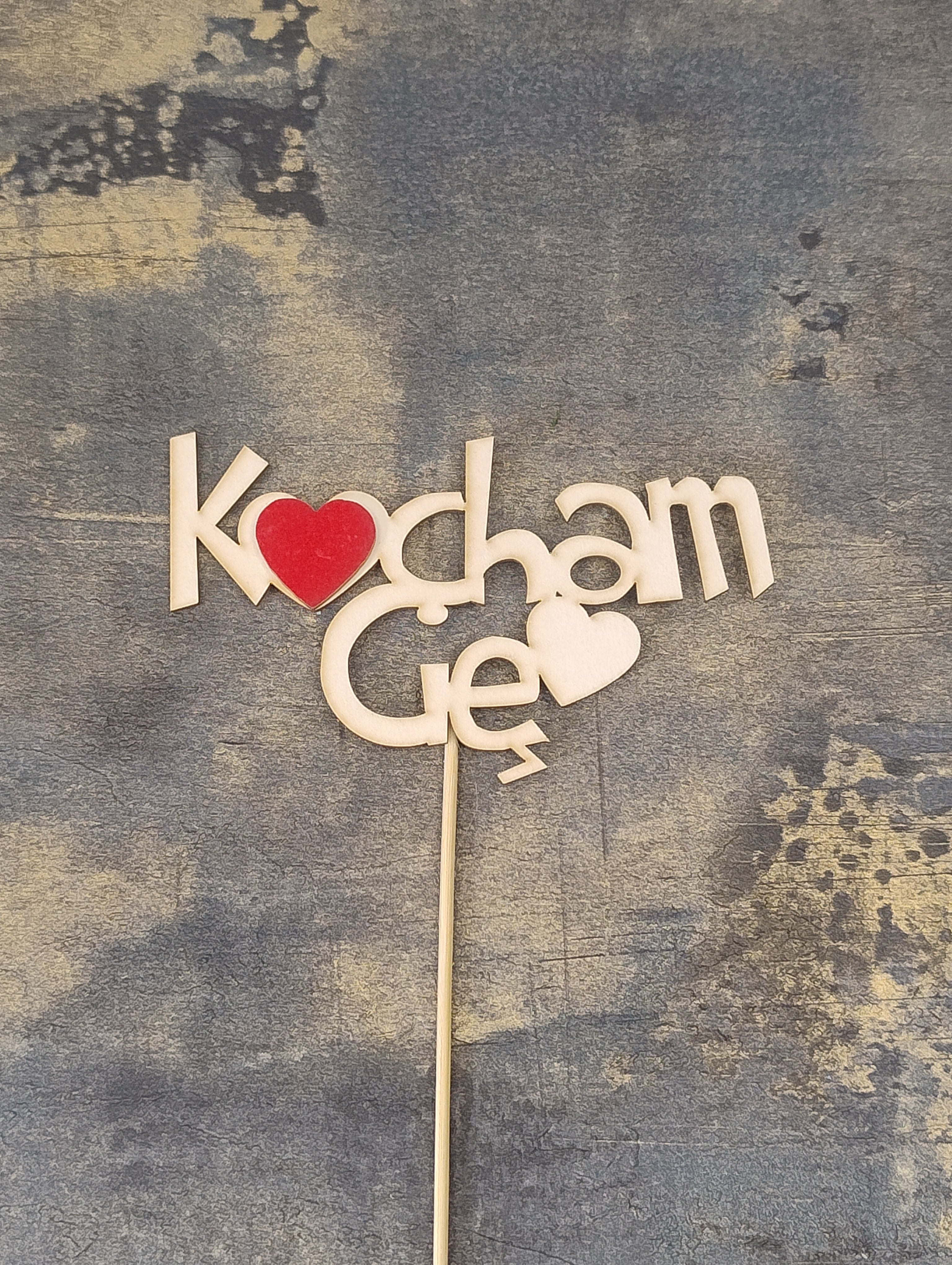 (KLE-FOZD01BE) Toper dekoracyjny, Kocham Cię