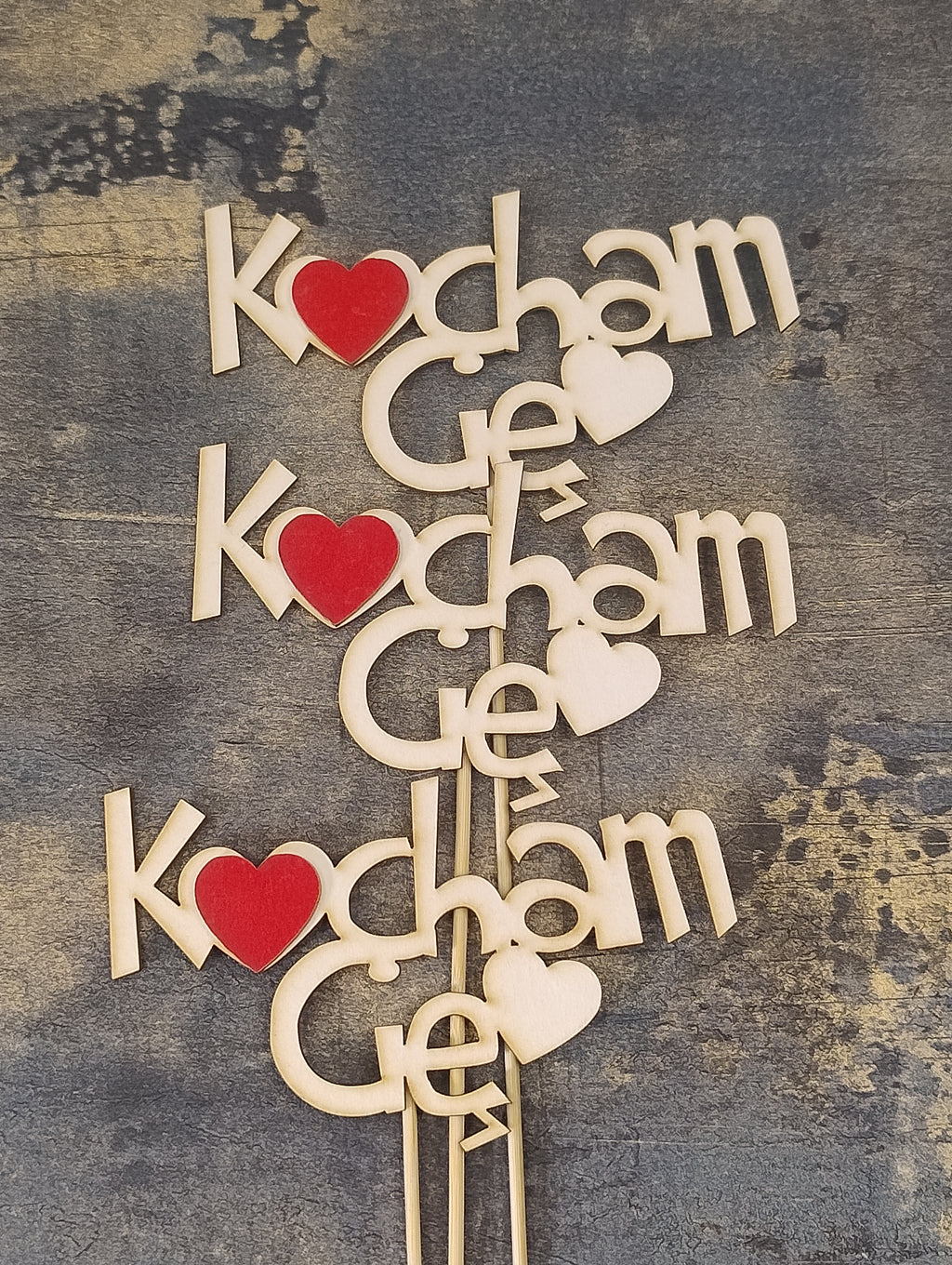 (KLE-FOZD01BE) Toper dekoracyjny, Kocham Cię