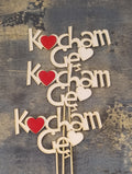 (KLE-FOZD01BE) Toper dekoracyjny, Kocham Cię