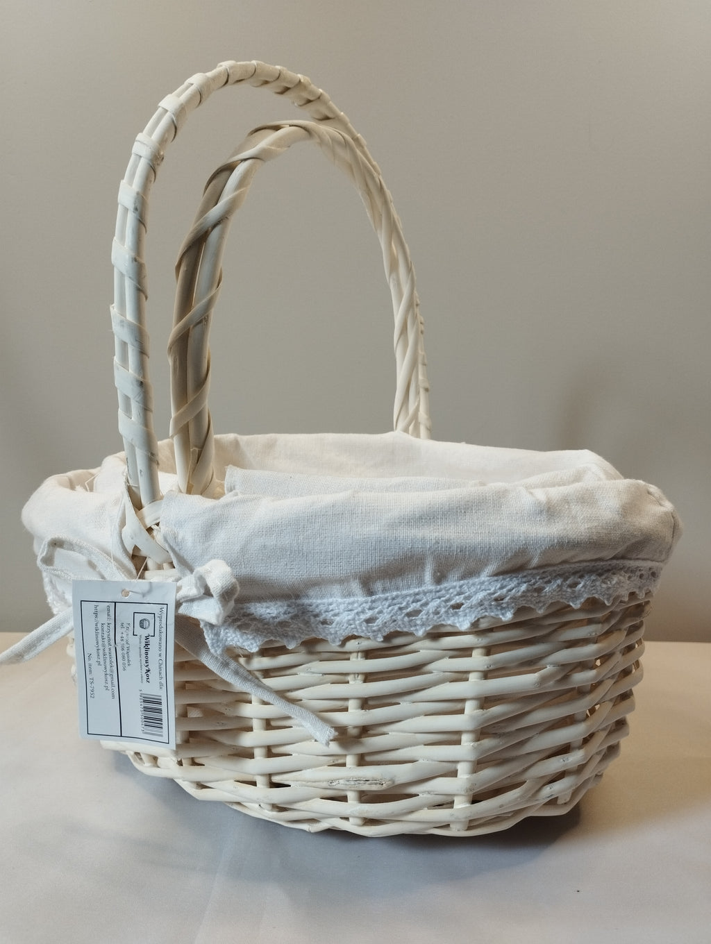 (DS7-TS-7952WHITE) Komplet koszy wiklinowych