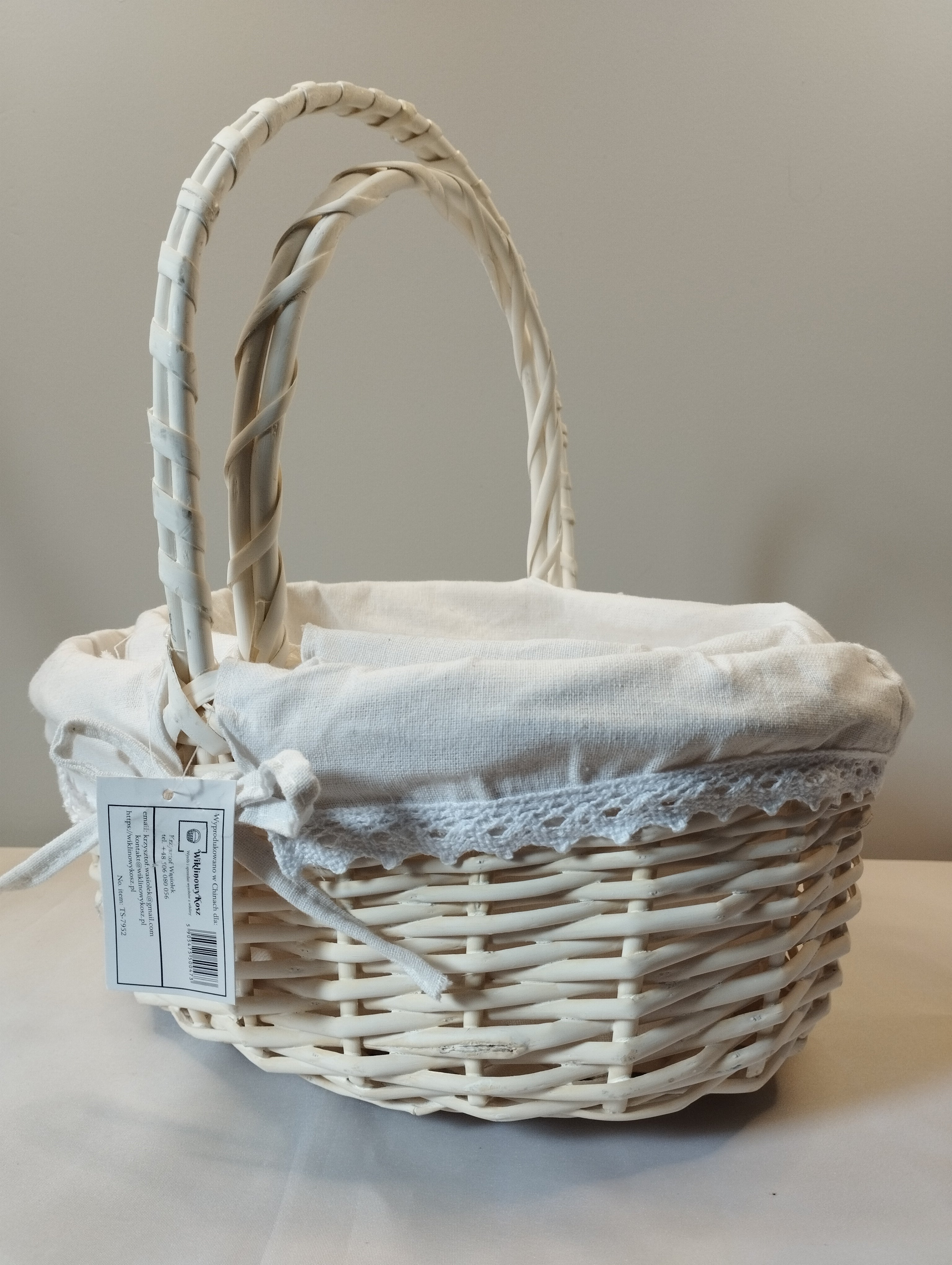 (DS7-TS-7952WHITE) Komplet koszy wiklinowych