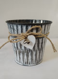 (DS8-2 169594) Metalowa osłonka na doniczkę
